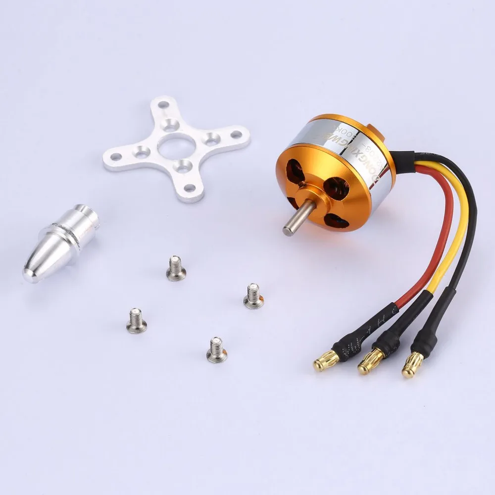 Бесщеточный двигатель DXW A2208 1800KV 2 3S для радиоуправляемого FPV квадрокоптера мультикоптера 7060|Детали и
