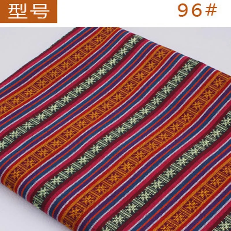 96 Скатерть, чехол для дивана, ткань, этническая занавеска, хлопок, лен, ткань, текстиль для лоскутных материалов, ткань для сумок, ткань Tissu - Цвет: 96