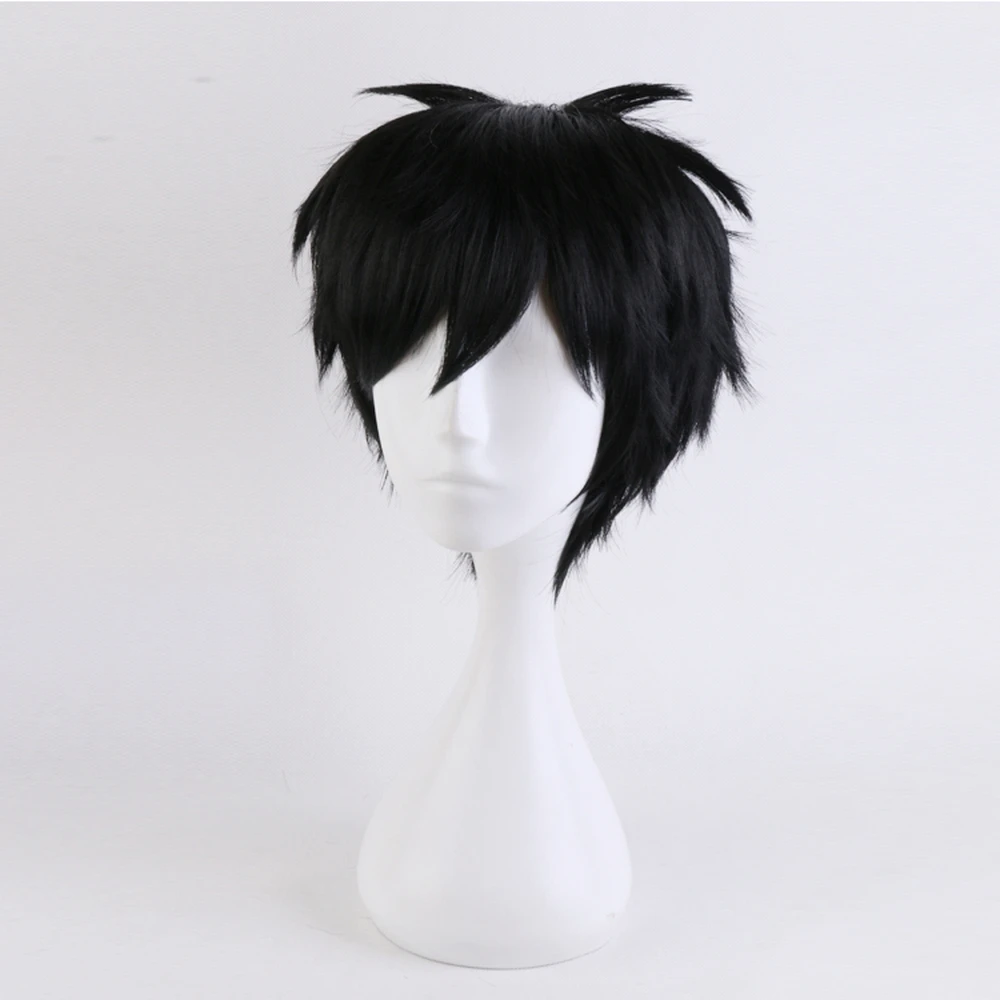 Парик Yuri On Ice Katsuki Anime короткий черный парик карнавальный костюм термостойкие