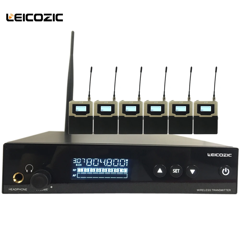 Leicozic Новое поступление Профессиональный ушной монитор L560 iem с 6 приемниками в ухо персональный монитор Беспроводная система сценические мониторы