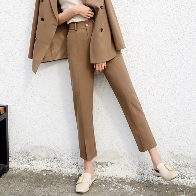 Брючный костюм женский feminino Офисные женские туфли Бизнес suitspants Повседневная