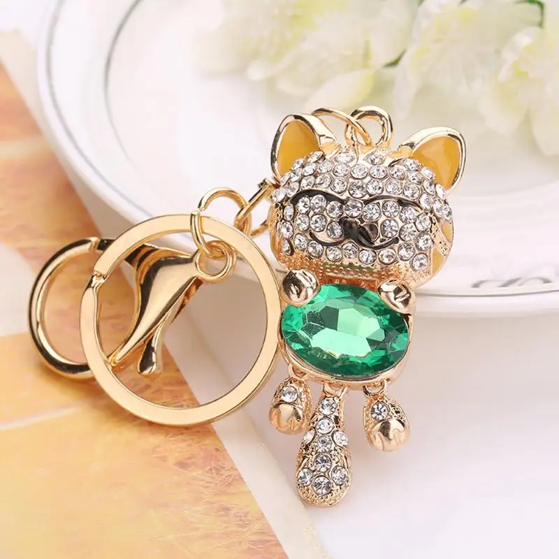 Брелок для ключей Lucky Smile Cat хрустальные стразы кошелек сумка автомобильных с