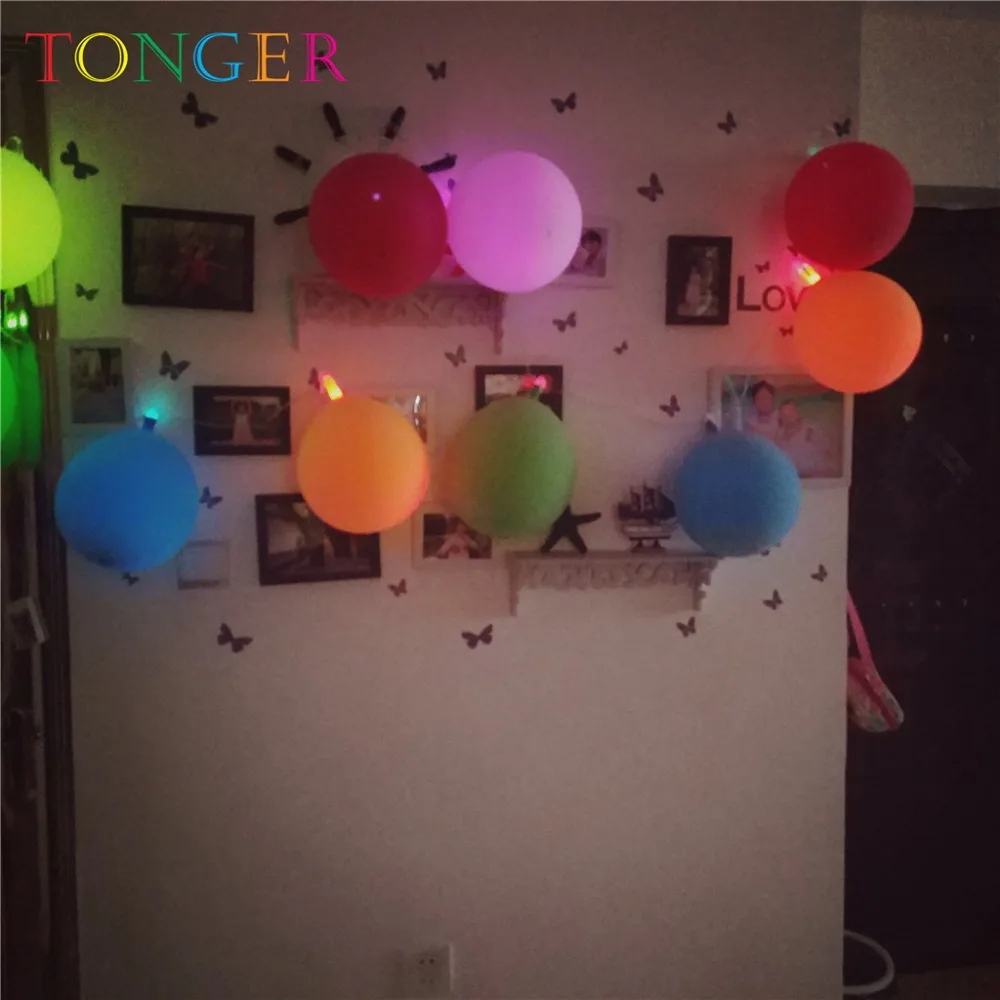 Tonger светодиодный воздушный шар 4 15 м/10 светодиодов RGB вспышка гирлянда круглые