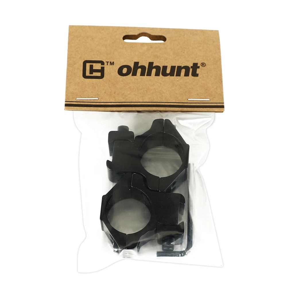 Ohhunt 2 шт. тактические 1 дюйм 25,4 мм прицела кольца 11 мм крепление направляющей «Ласточкин хвост» средний профиль с стоп-штифт для охотничьего прицела
