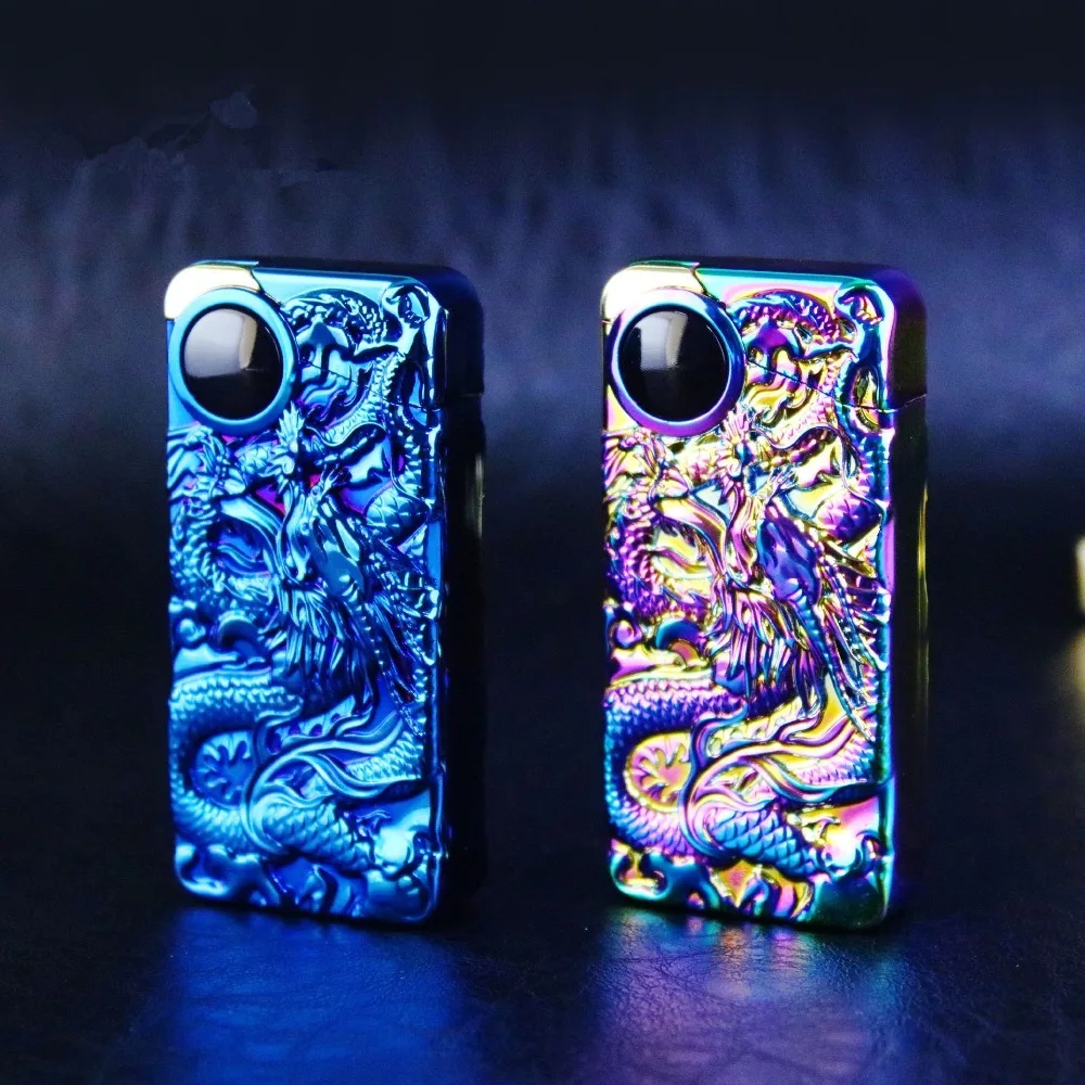 USB-Зажигалка Dragon плазменная с двойной дугой ветрозащитная металлическая
