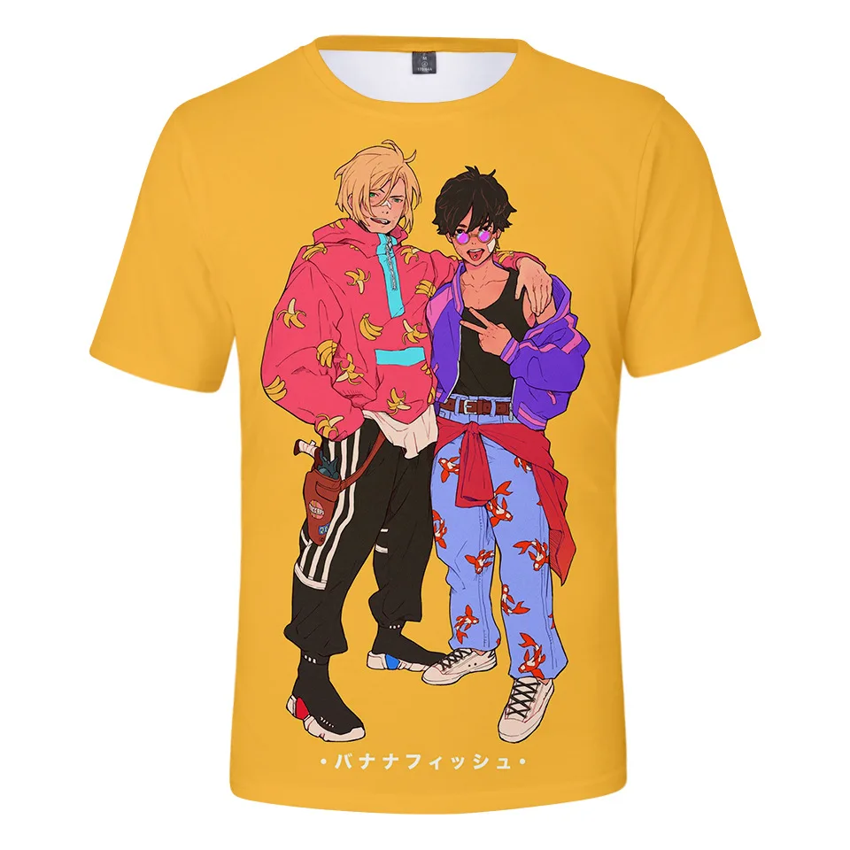 

New Anime BANANA FISH 2 Hot Men/Women T-shirt Casual 3D Digital Printing Tshirts Summer Short Sleeve fashion Cool T shirt Tops