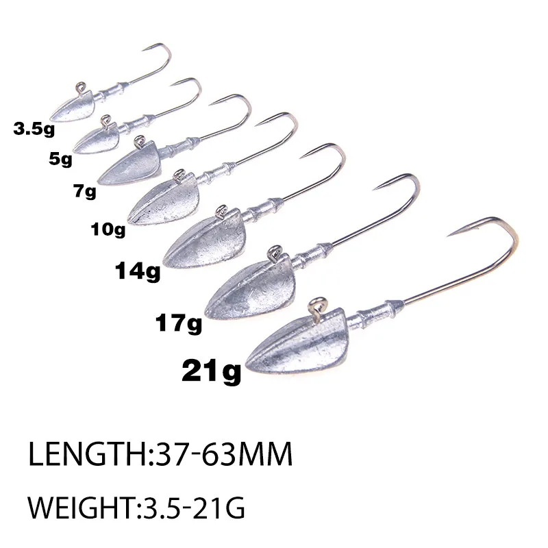 Крючки Fishinghooks 3 5 г 7 10 14 17 21 крючок с свинцовой головкой зажимной разноцветные