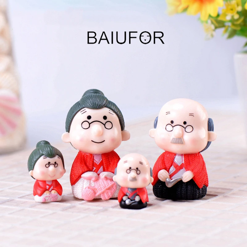 BAIUFOR миниатюрные люди модель дедушка и DIY брелок аксессуары статуэтки для