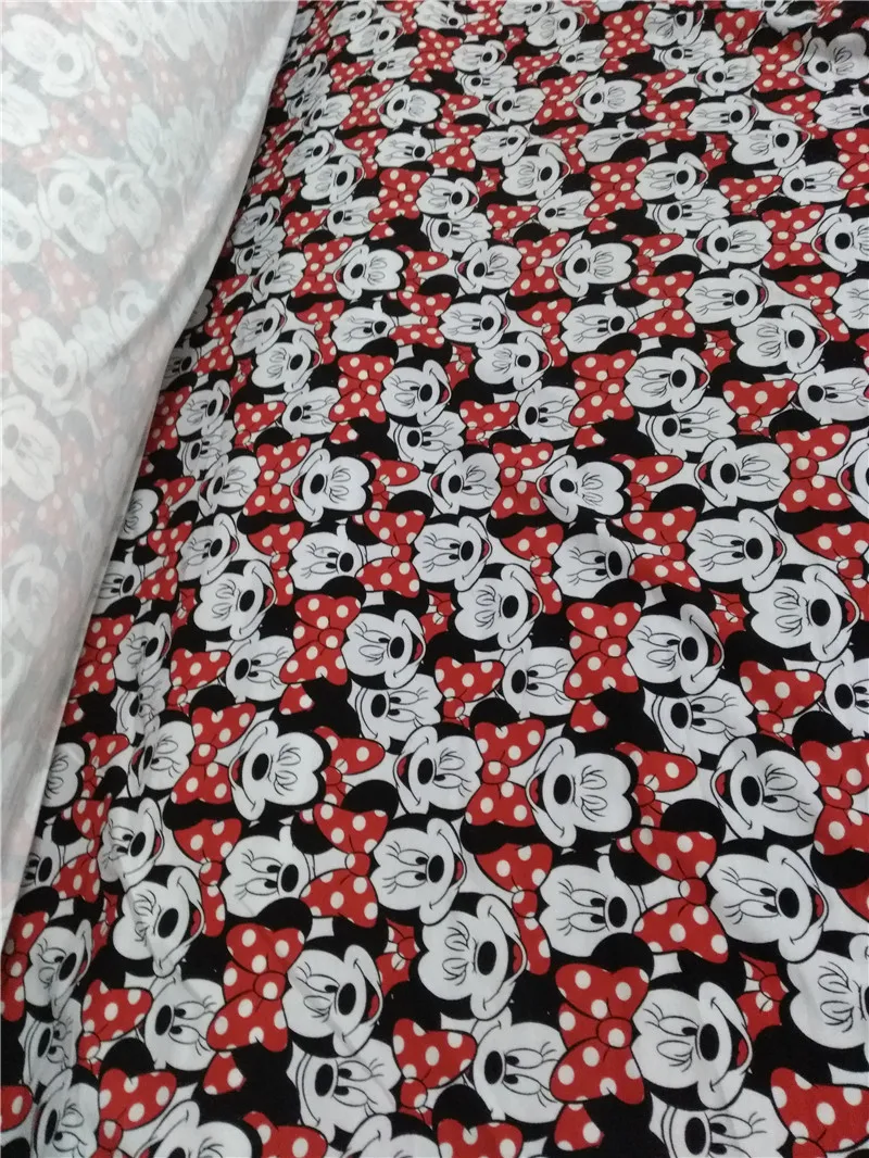 160x50 см хлопок лайкра ткани Лоскутные принты мультфильм масштабируемый DIY одежда
