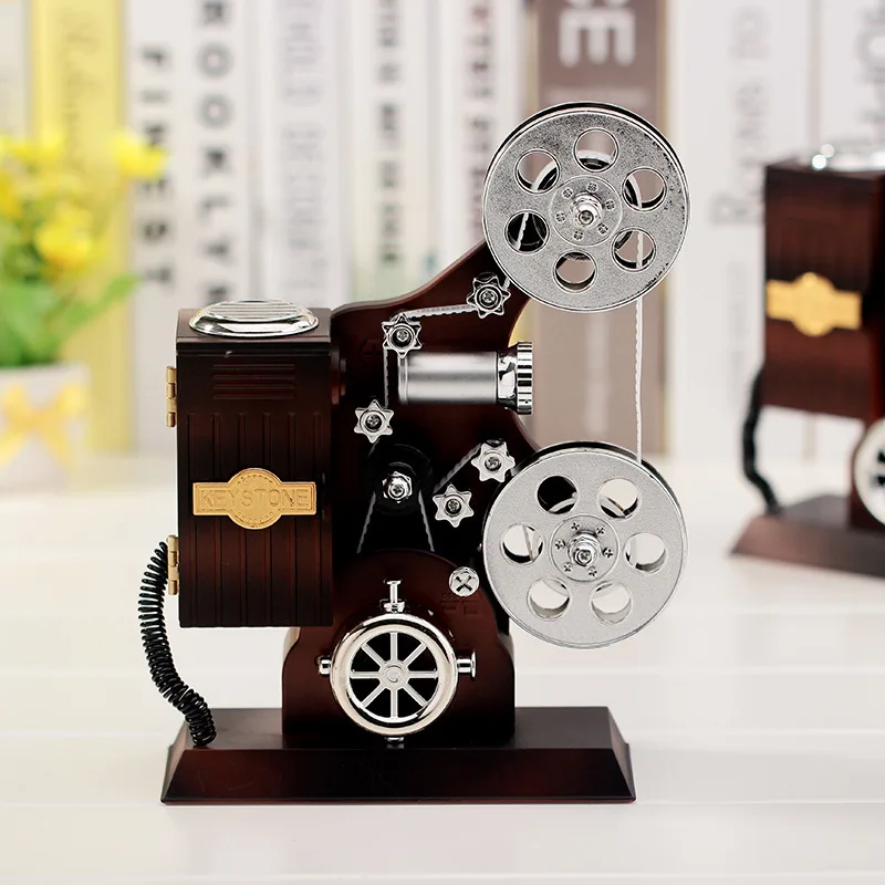 Creative Projector Music Box Classical Style Jewelry Home Decor Ornaments Girl Birthday Gifts Presents Display Crafts Prop | Дом и сад