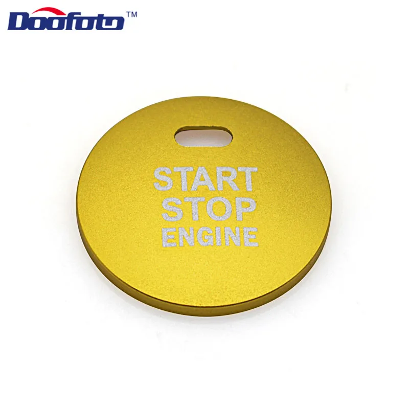 Button Cover Gold Doofoto автомобильные аксессуары наклейки Алюминий сплав кнопка запуска двигателя автомобиля чехлы для Mazda 3 6 Mazda 2 CX-5 CX-9 CX-3 MX-5 стайлинга автомобилей - Название цвета: Button Cover Gold