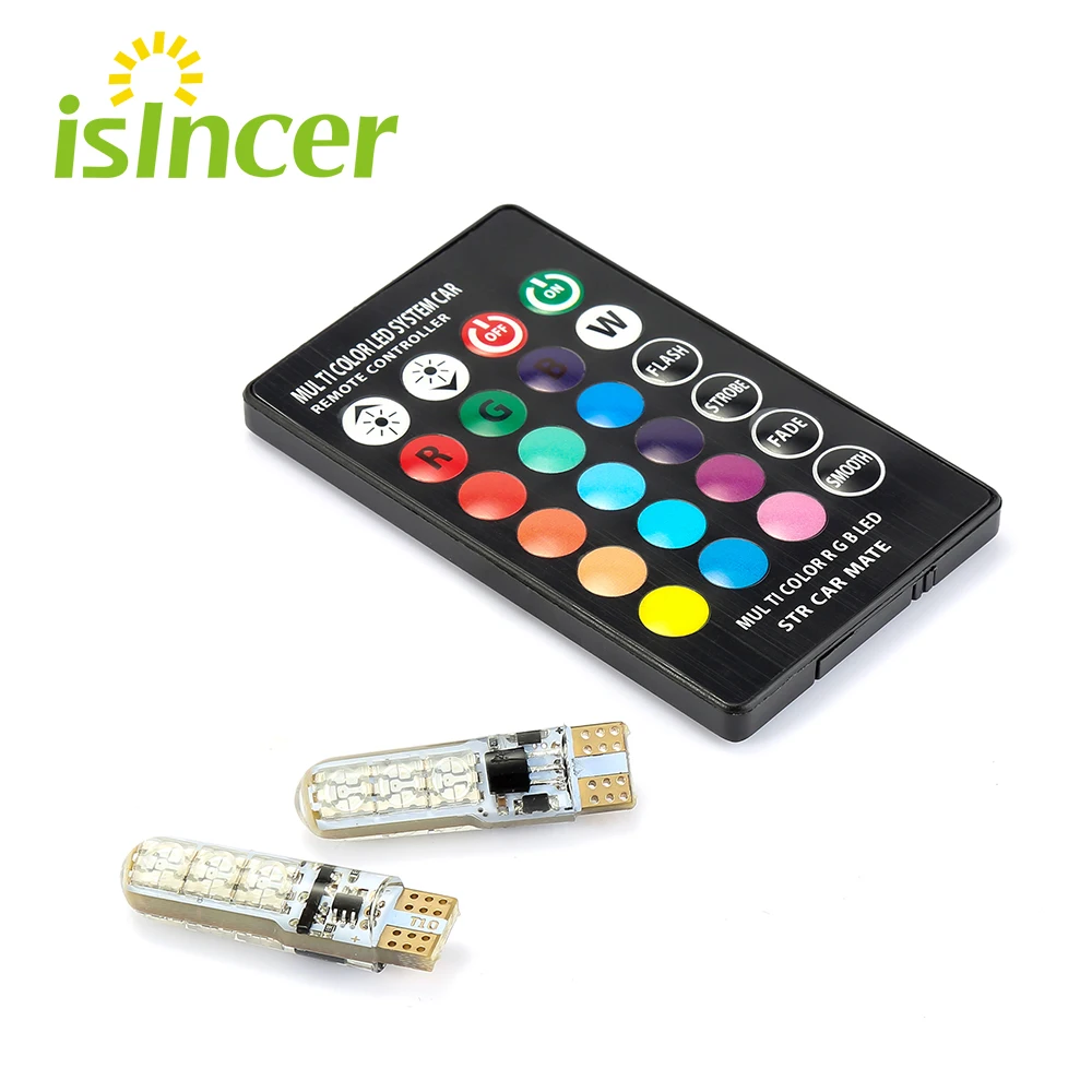 Светодиодная RGB сигнальная лампа T10 для чтения с пультом дистанционного