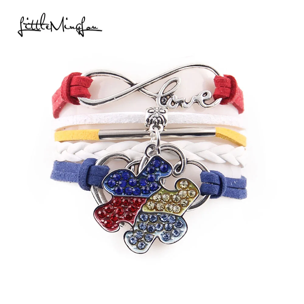 Браслет для женщин и мужчин маленький MingLou Infinity Love Hope браслет головоломка со