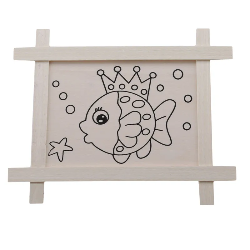 Деревянная доска живопись Sketchpad Diy граффити детский сад руководство Развивающие