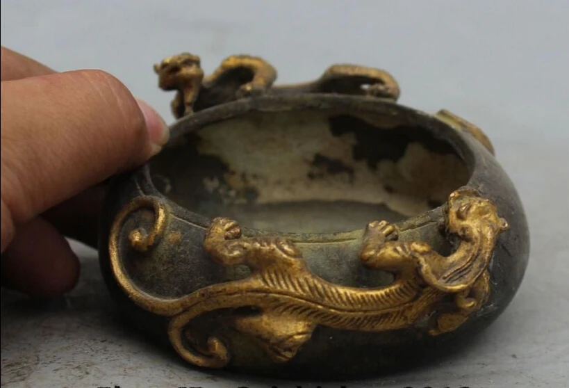 Песня voge gem 4 &quotуказан Китайский Фэншуй бронзовое напыление животное дракон