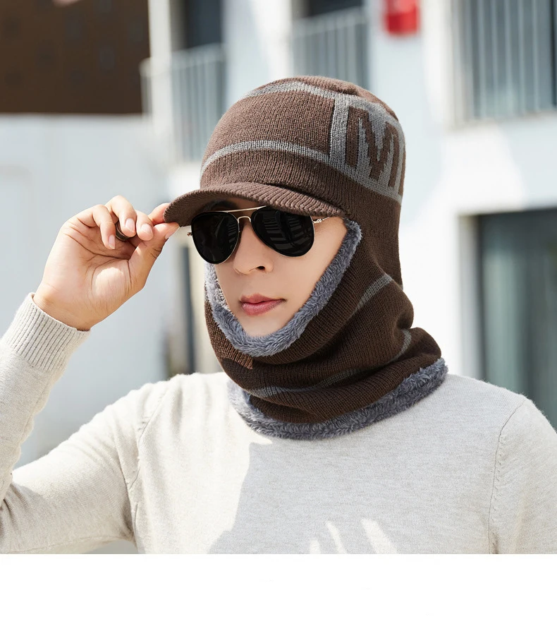 Skullies Beanies мужской шарф вязаная шапка мужская плюс warm шапка теплая шерсть толстые зимние шапки для мужчин и женщин шапка бини
