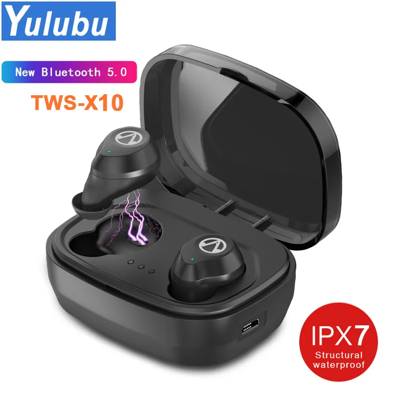 

Yulubu X10 Bluetooth 5,0 наушники-вкладыши TWS с беспроводной Blutooth наушники гарнитуры спортивные Игровые наушники для телефона для Xiaomi Iphone Huawei