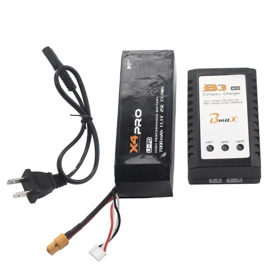 

Аккумулятор Lipo для Hubsan X4 Pro H109S RC Quadcopter, запасные части 11,1 В 7000 мАч 25C, зарядное устройство Lipo
