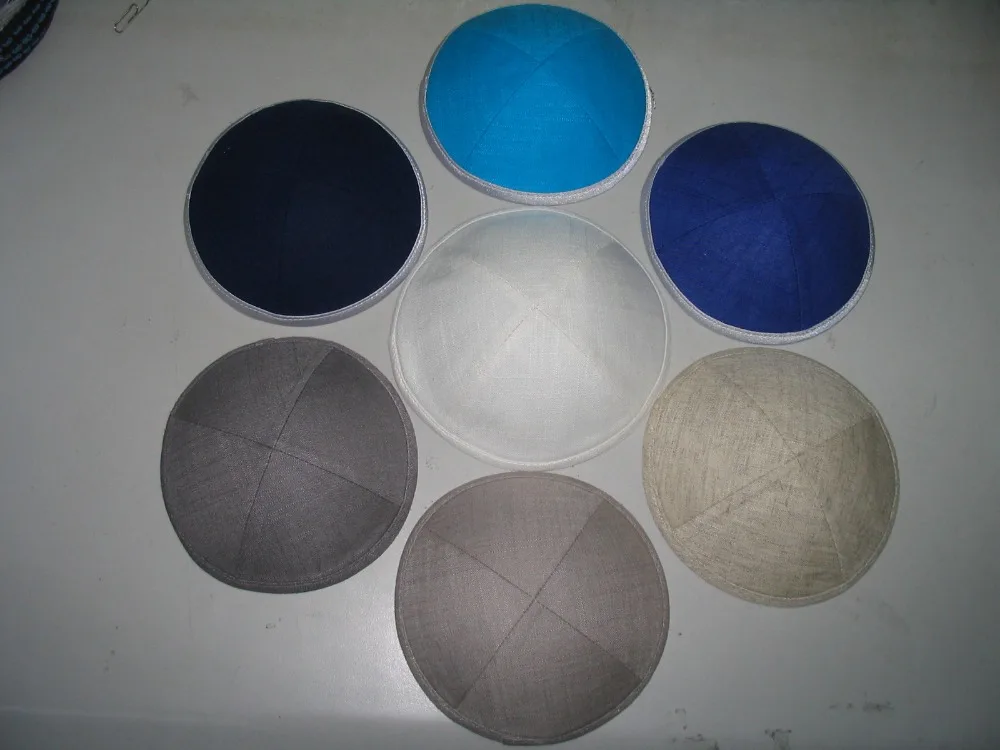 Льняная атласная сырая шелковая Роскошная еврейская кипа YARMULKE KIPPOT | Аксессуары