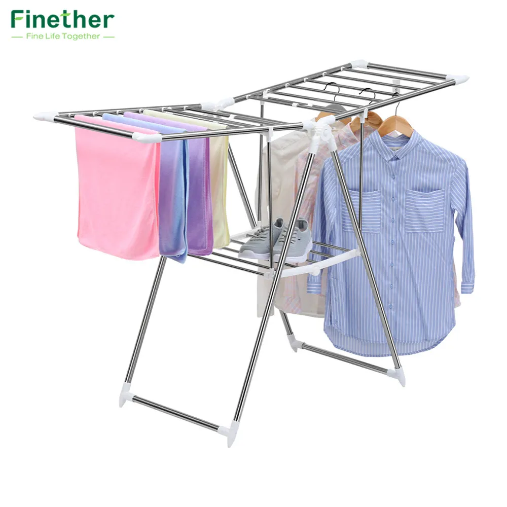 Finether Экономия пространства вешалка для одежды Прачечная Организация