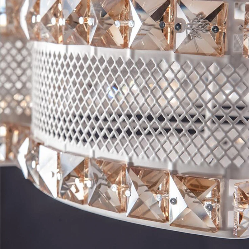 Новая роскошная хрустальная лампа для гостиной круглая Светодиодная спальни