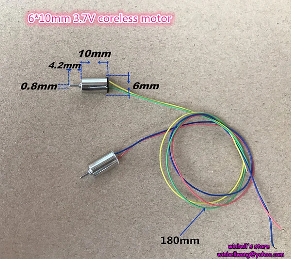 10pcs/lot! Brand new 610 coreless motor 6*10mm 3.7V~4.2V mciro DC toy motors~ Обустройство дома