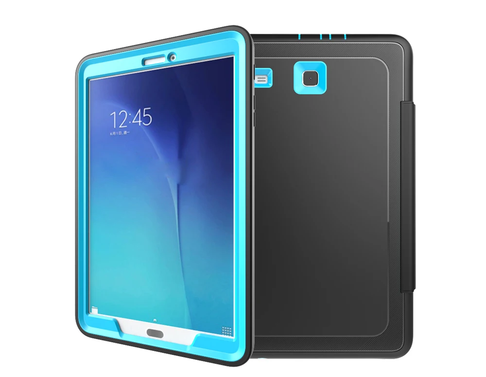 Хит, умный чехол для samsung galaxy tab E 9,6, T560, T561, для планшета, для детей, безопасная броня, противоударный, искусственная кожа, Твердый Чехол, 4 в 1