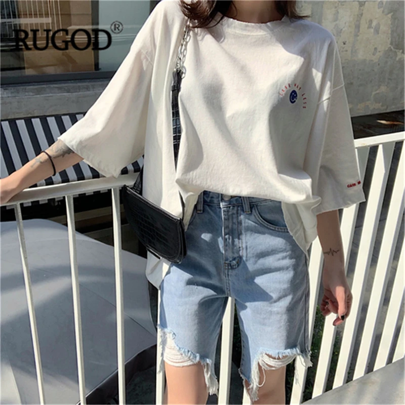 RUGOD High waist zipper solid women pants skinny plus size harajuku style fashion summer denim knee length modis femme | Женская одежда