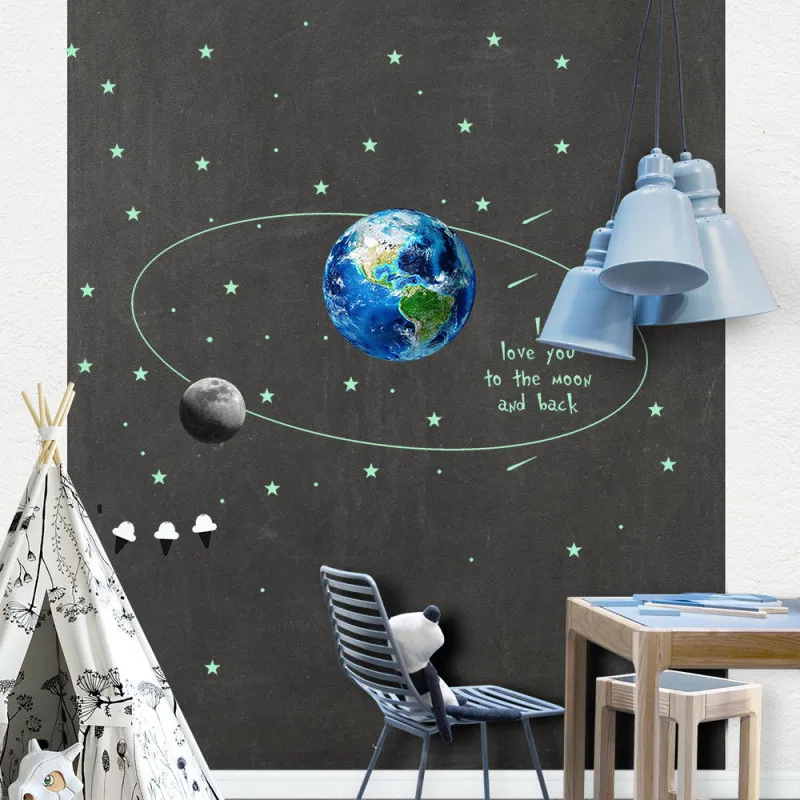 Наклейка на стену Love you to the Moon and Back для детской комнаты | Дом и сад