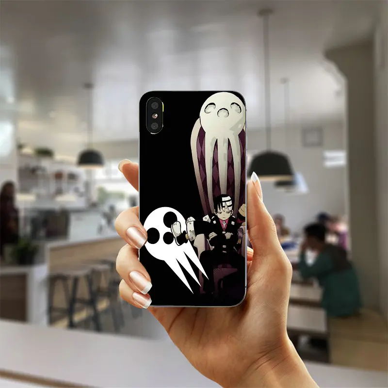Hot Anime Soul Eater Logo Soft TPU Silicone Transparent Mobile Phone Cases Cover for iPhone 8 7 6 6S Plus X 10 5 5S SE 5C 4 4S | Мобильные