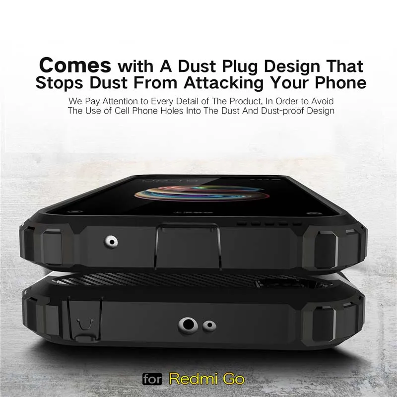 Чехол beworld для Xiaomi Redmi GO ударопрочный двухслойный TPU PC полная защита броня Жесткий