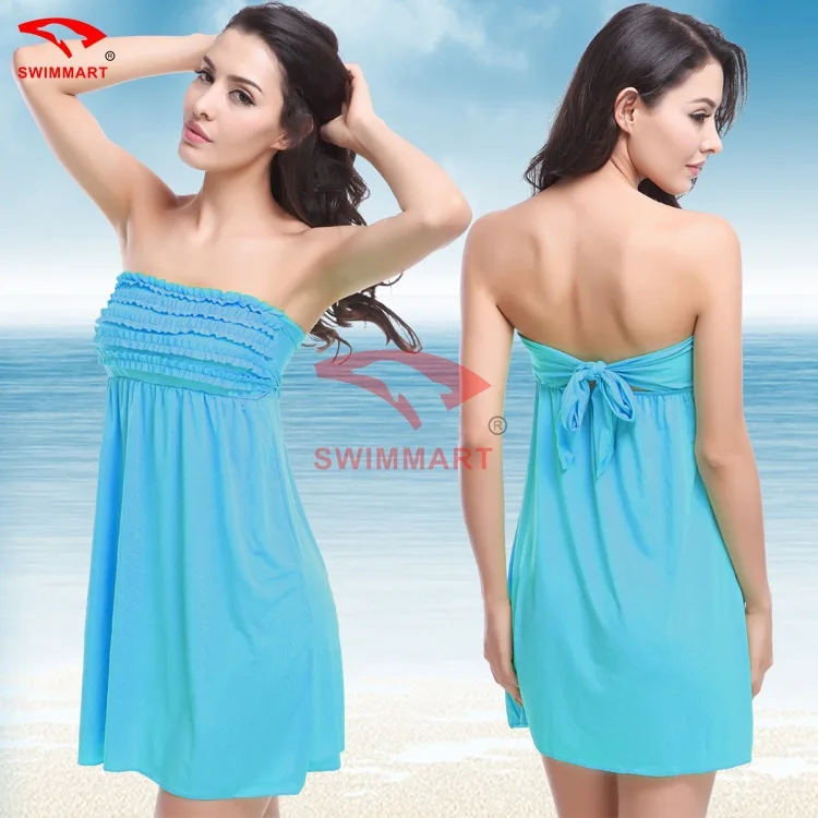 SWIMMART 2018 Women Petals Beach Skirt Lady Sexy Wrapped Chest Beachwear Dress Vacation | Женская одежда