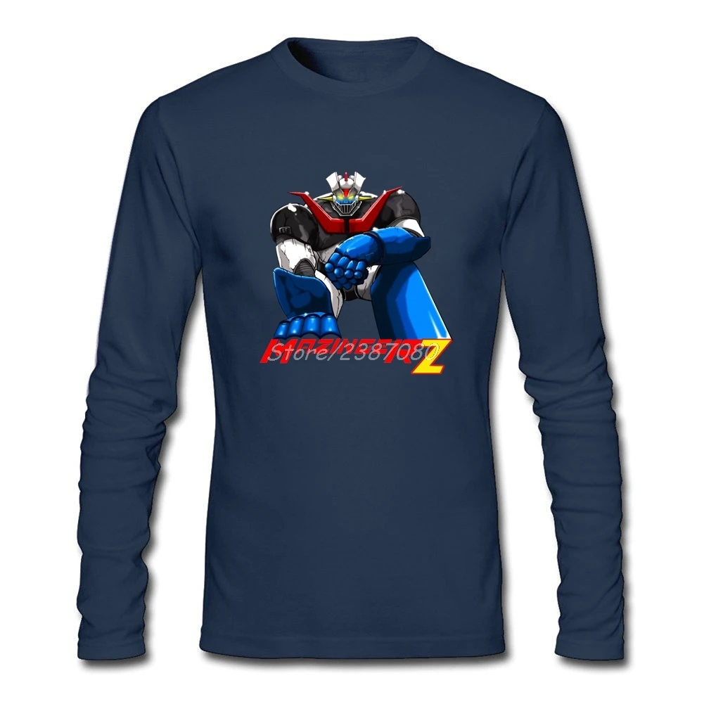Футболки Mazinger Z Crazy Group из чистого хлопка с длинным рукавом | Мужская одежда