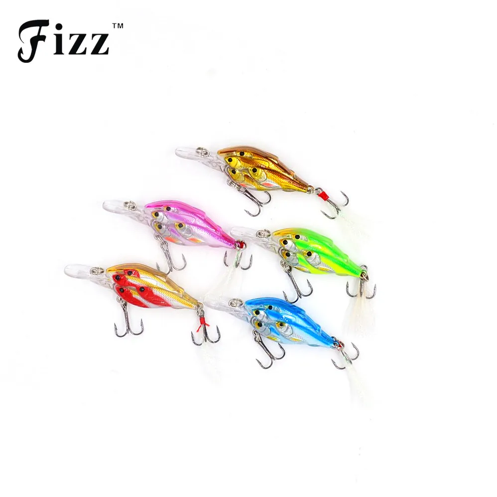 5pcs/set 3 Fishes in 1 Artificial School Fish Crank Bait Hard Plastic Swimbait Fishing Wobbler Minnow Crankbait Tackle|fish tank night light|fish