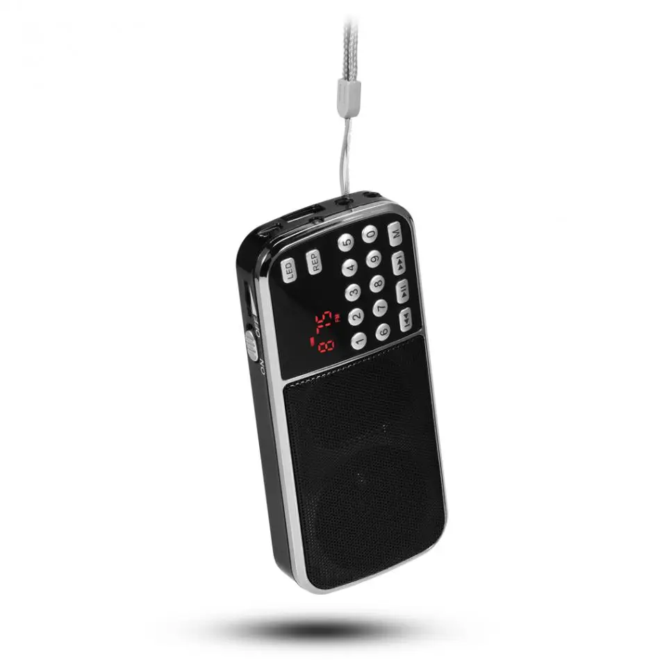 Портативный цифровой аудиоплеер светодиодный фонарик с поддержкой tf карты USB AUX