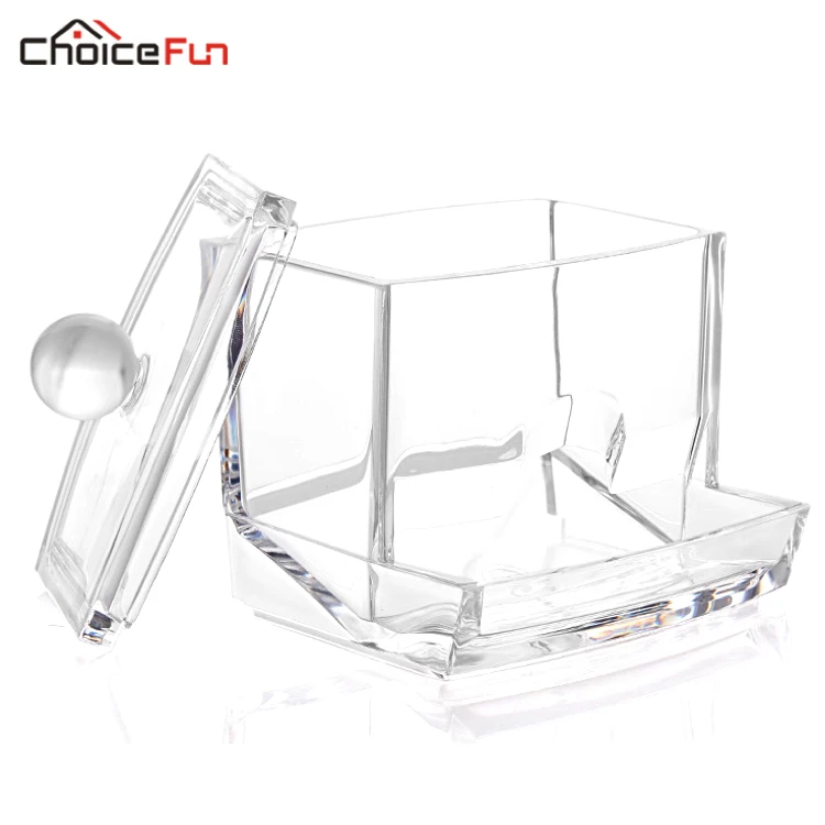 Маленький прозрачный акриловый держатель для ванной комнаты CHOICE FUN ватных