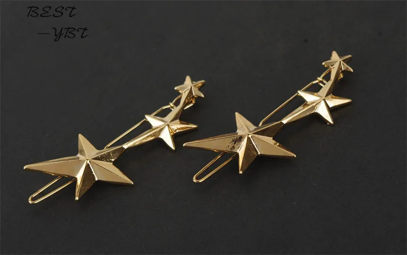 

New Arrival Three Five Stars Shape Hairpin Hair Accessories Women Jewelry