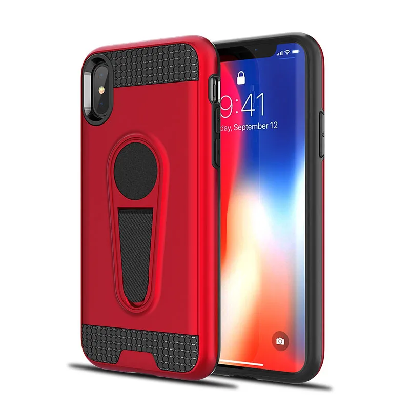 Чехол с откидной подставкой для iPhone X XS противоударный чехол двойной защитной