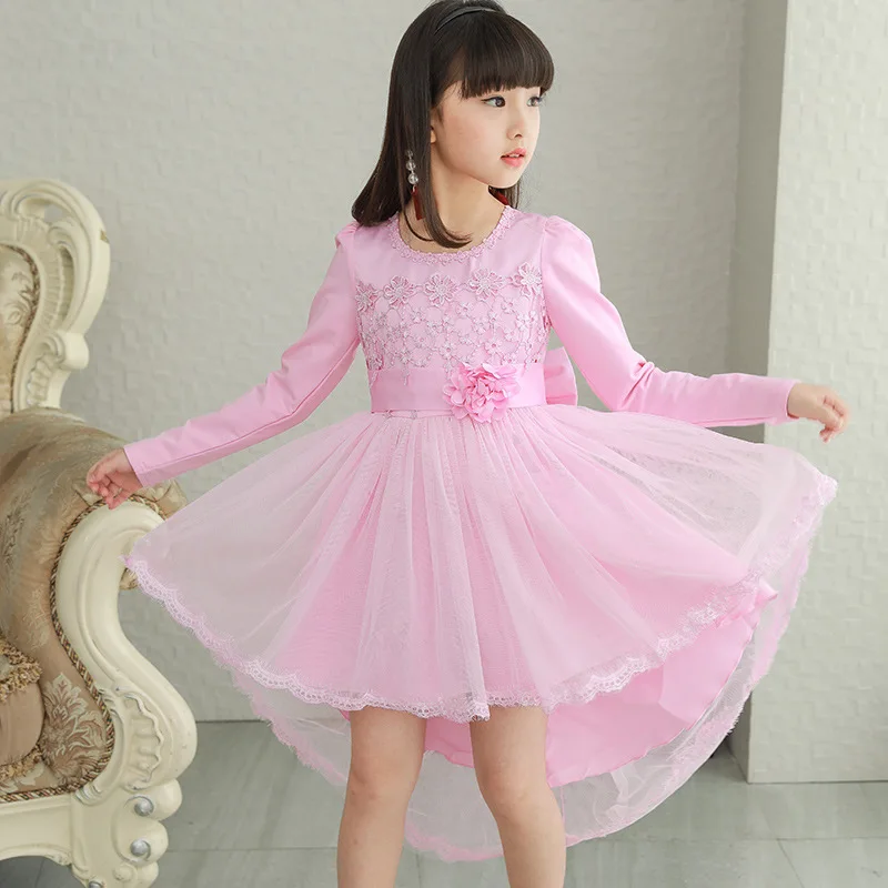 2019 Kids Girl Wedding Mermaid Dress Princess Party Pageant Flowers Prom Embroidery Birthday with Big Bow 4-12Y | Детская одежда и