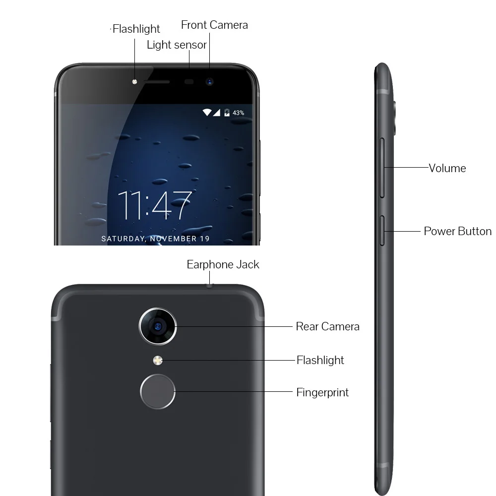 Смартфон Cubot Note Plus MT6737T четырехъядерный процессор type C Android 7 0 мобильный телефон 5 2