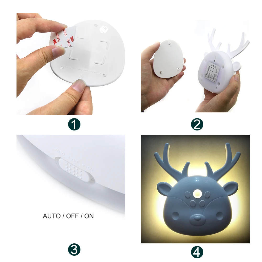 Внутренний декор ИК датчик движения светодиодная Ночная настенная лампа в виде