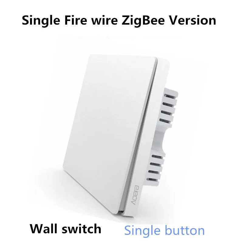 Wall Switch 1 Умный Домашний Светильник Xiaomi Aqara Mijia с одним пожарным проводом ZigBee, беспроводной ключ, настенный выключатель через приложение для смартфона - Цвет: Wall Switch 1