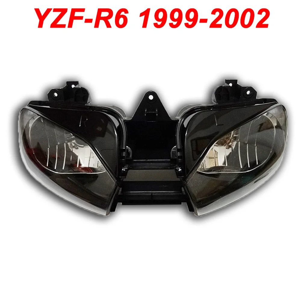 

Передняя фара для мотоцикла 99-02 Yamaha YZFR6 YZF R6, передняя фара для мотоцикла, передняя фара в сборе, прозрачная, 2000, 2001, 2002