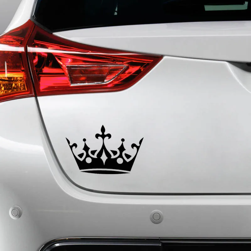YJZT 12 7 см * 8 1 двойная круглая корона виниловая Автомобильная наклейка наклейки