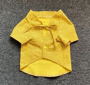 Yellow Fashion Japan Kimono Shirt for Dogs Puppy Shirt Shiba Inu Summer T-shirt Pet Dog Clothes Bulldog Pets Clothing Costume GZC11 - Цвет: Yellow