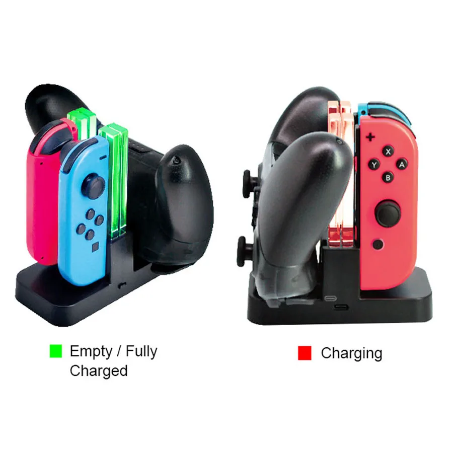 Зарядное устройство для контроллера Nintendo док станция переключателей Joy con и Pro с