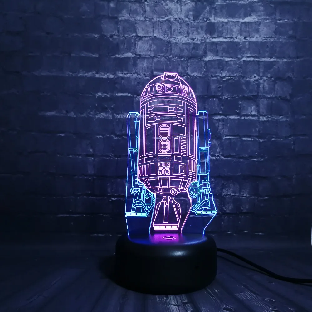 Креативная фигурка Звездных Войн робот-R2-D2 многоцветная лампочка цветная
