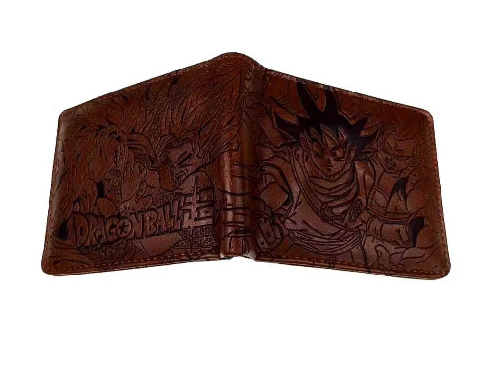 Новый аниме Dragon Ball Z Двойные Бумажник кожаный полиуретановый Кошелек для монет DBZ