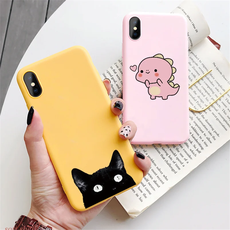 Цветной чехол для телефона для iPhone 11 Pro XS Max XR X 8 7 6 6S Plus 5 5S SE роскошный мягкий ТПУ задняя крышка красный чехол для iPhone X чехол