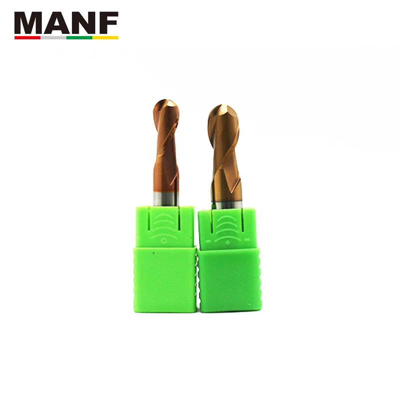 Длинная Концевая фреза MANF с 2 канавками HRC55 R2mm R3mm R4mm сферические концевые фрезы
